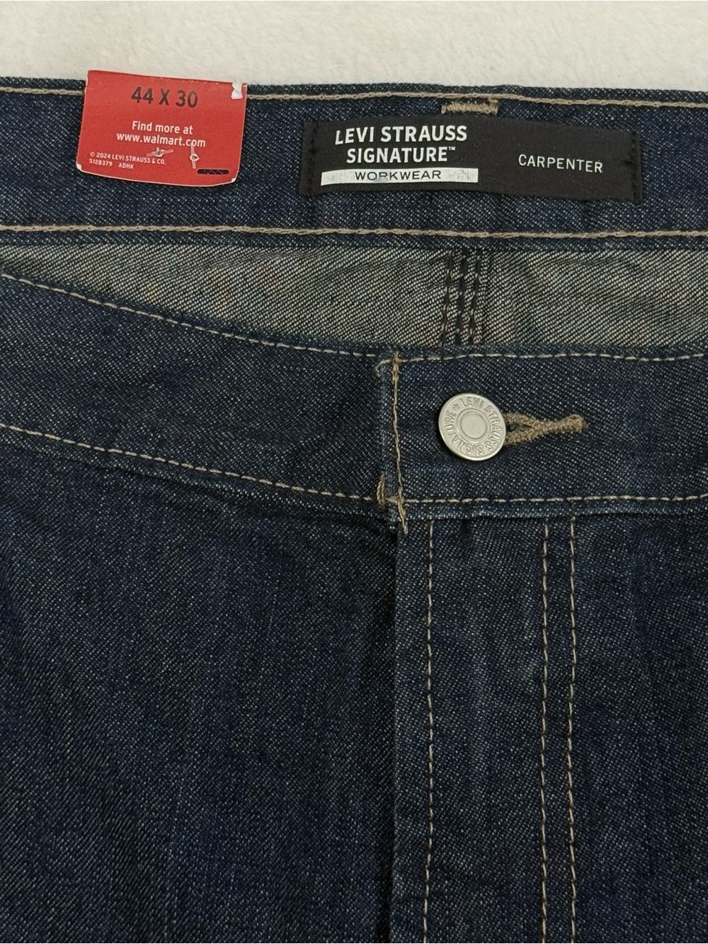 Men’s Levi Strauss Signature Workwear Carpenter Jeans 44x30 Dark Wash NWT - Picture 3 of 10